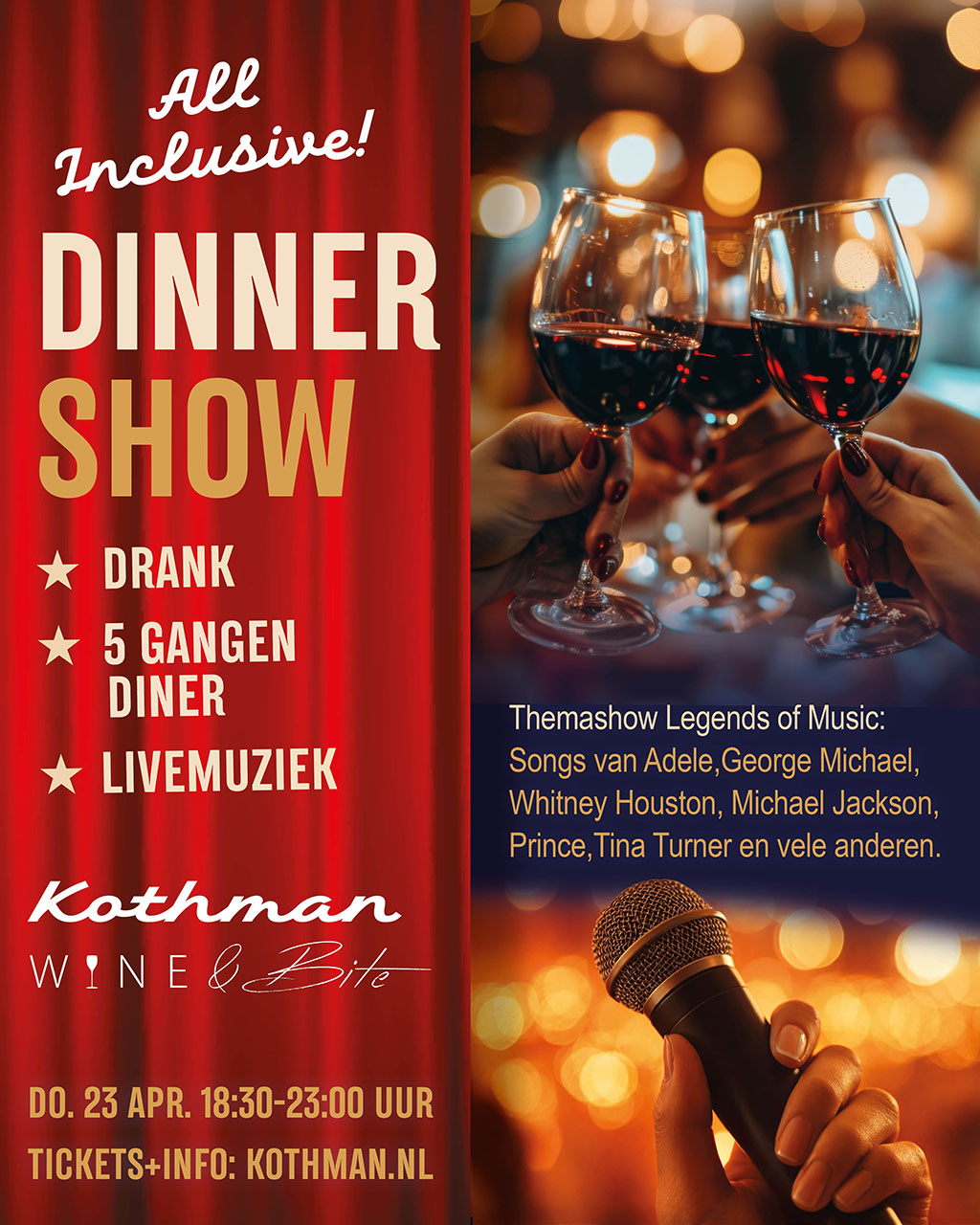 Dinnershow | Kothman X Wine & Bite
