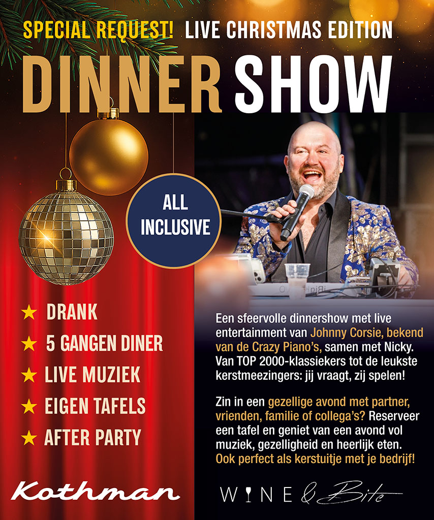 Dinnershow Xmas edition | Kothman x Wine & Bite